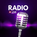radio banner with live music